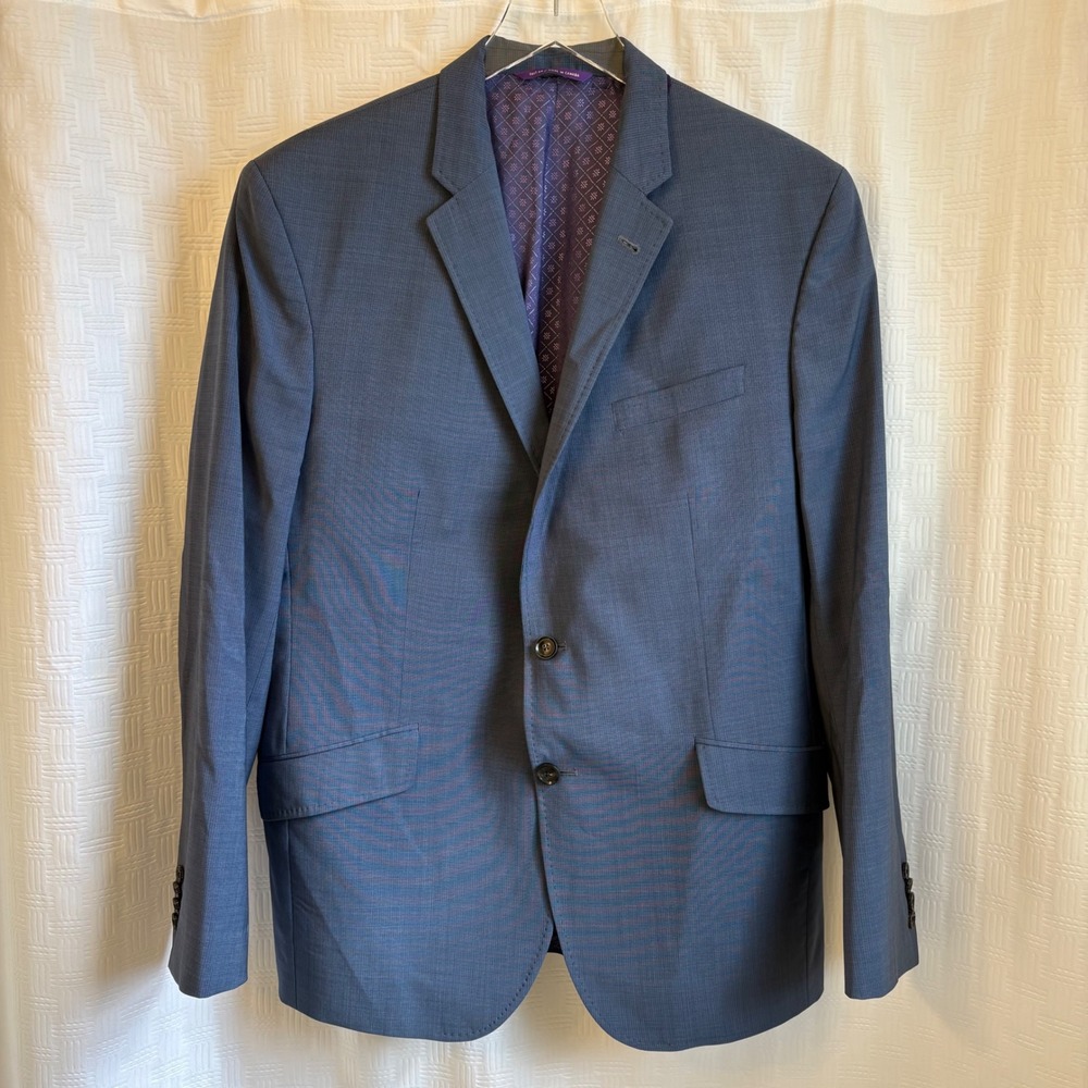 Ted Baker London Endurance Jones CT Blazer Mens‎ 44R Blue Wool Sport Coat Jacket